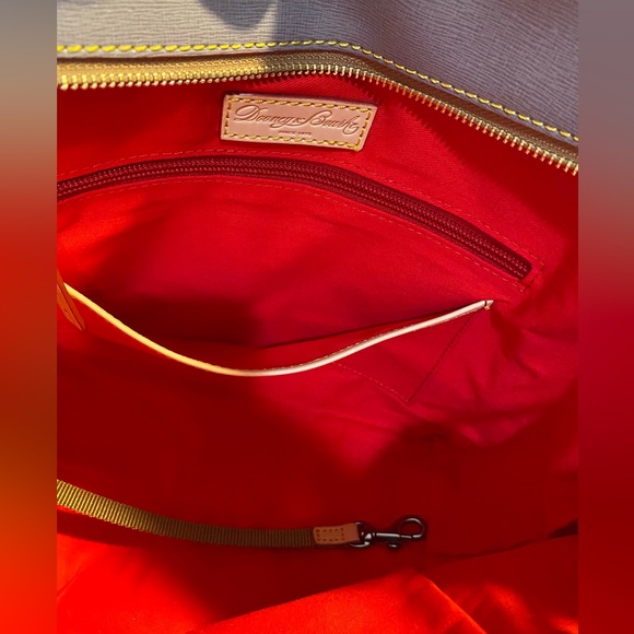 Dooney & Bourke Gray and Tan Leather Tote Bag - Picture 7 of 9